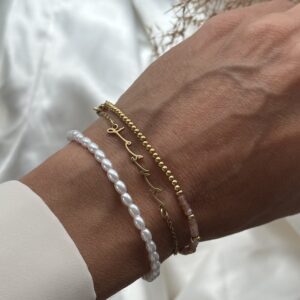 Armband 316L Edelstahl gold 18 Karat vergoldet Jesus personalisierbar